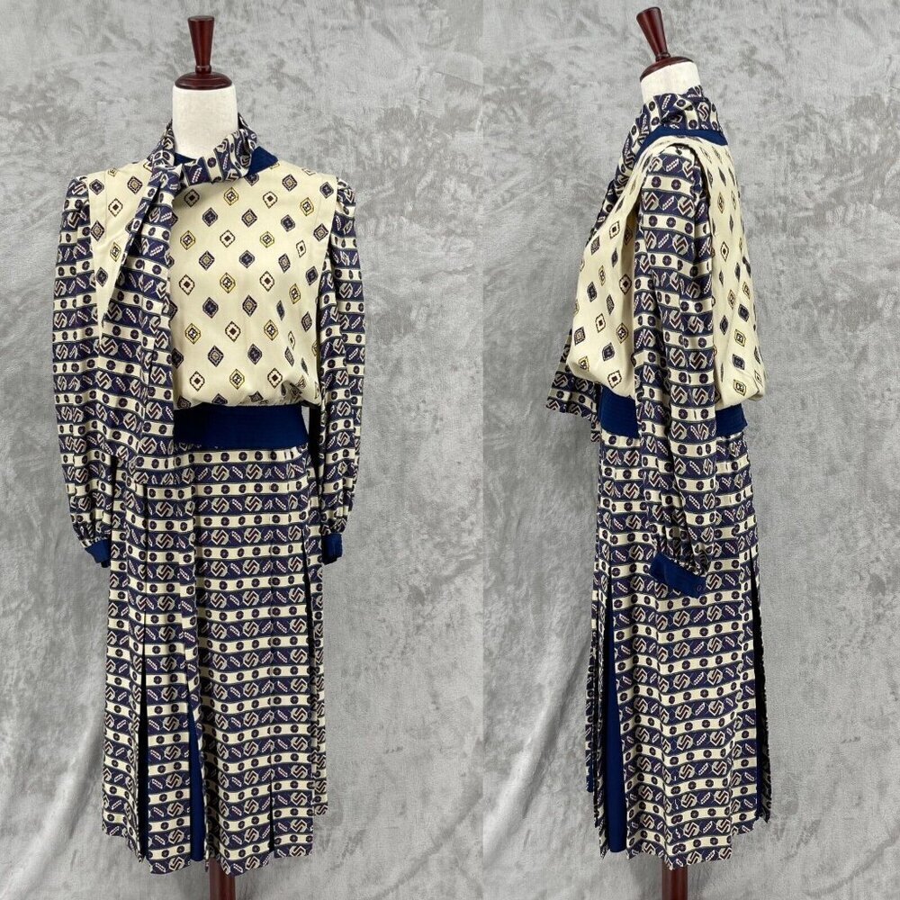 Umi Collections Anne Crimmins Southwest Print Set 3 Piece Silk Skirt
